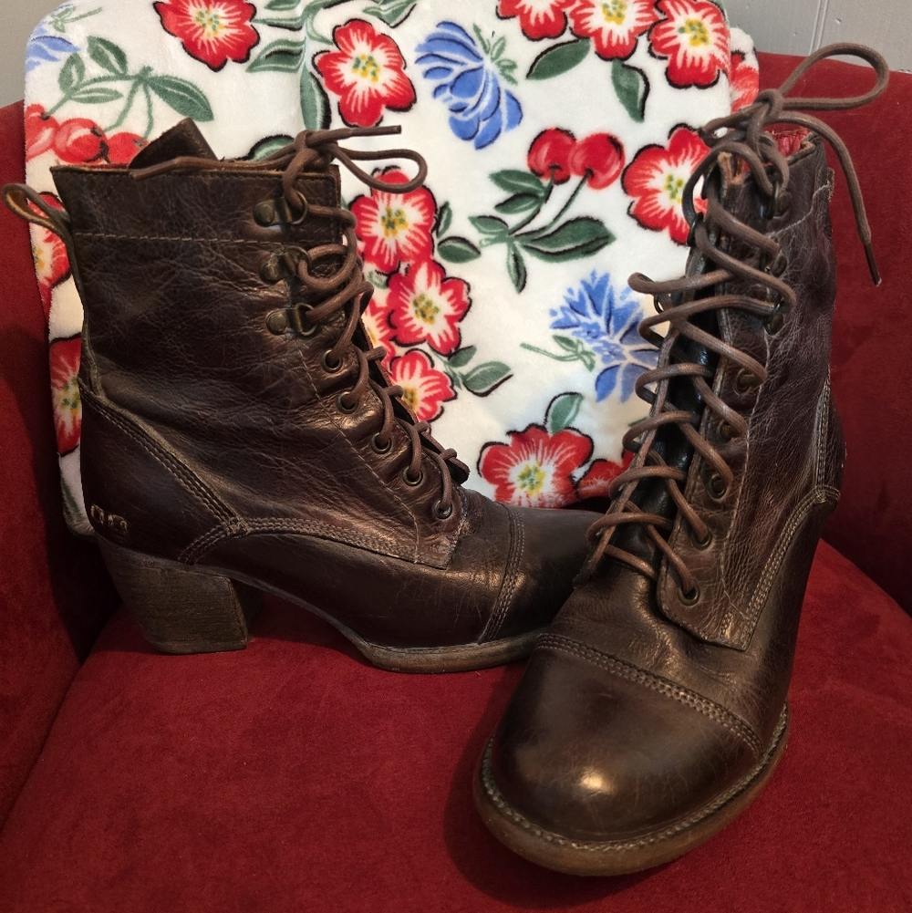 9.5 Bed Stu Judgement Heeled Combat Boots